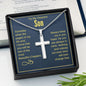 TO MY SON - STAINLESS STEEL CROSS NECKLACE