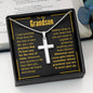 To My Grandson - Cross Necklace