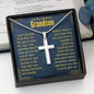 To My Dearest Grandson - Cross Necklace