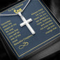TO MY SON - STAINLESS STEEL CROSS NECKLACE