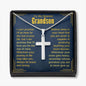 To My Dearest Grandson - Cross Necklace