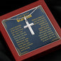 To My Dearest Grandson - Cross Necklace