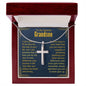 To My Dearest Grandson - Cross Necklace