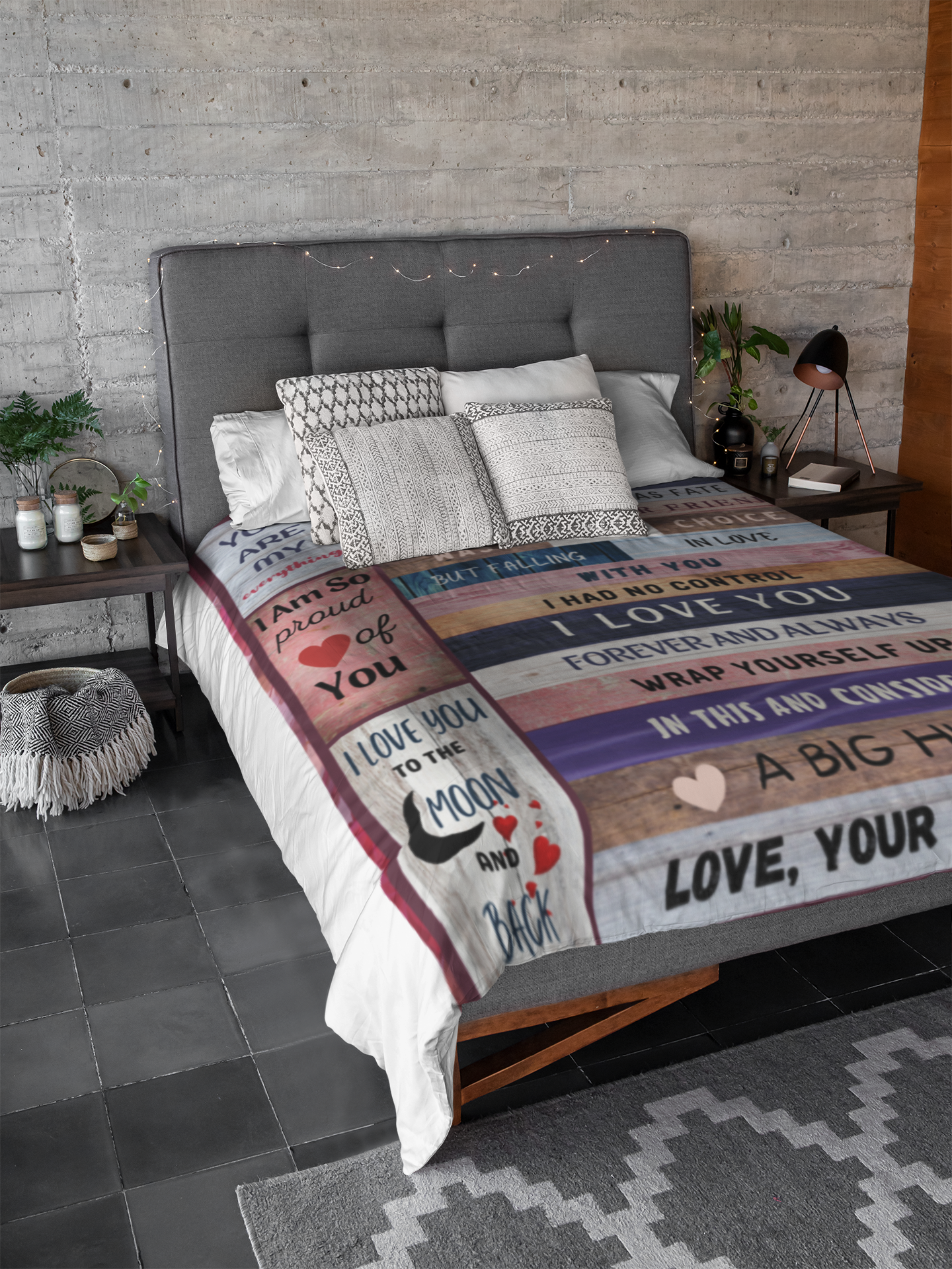To My Wife - Love You To the Moon & Back - Cozy Plush Fleece