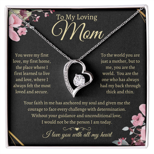 To My Loving Mom - Forever Love Necklace