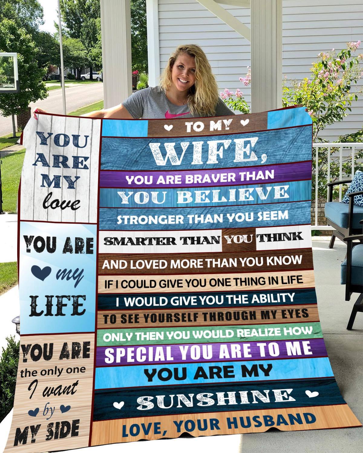 To My Wife - You Are My Missing Piece - Cozy Plush Blankets