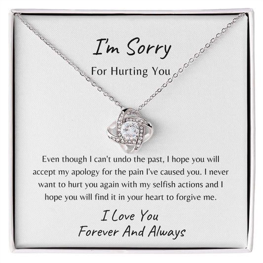 I'm Sorry - Love Knot Necklace