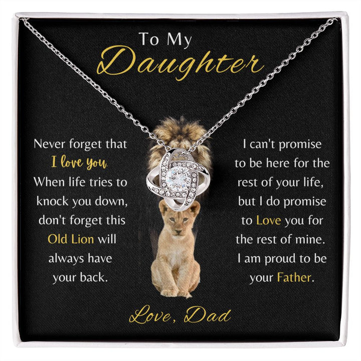 To My Daughter - Love Knot Necklace