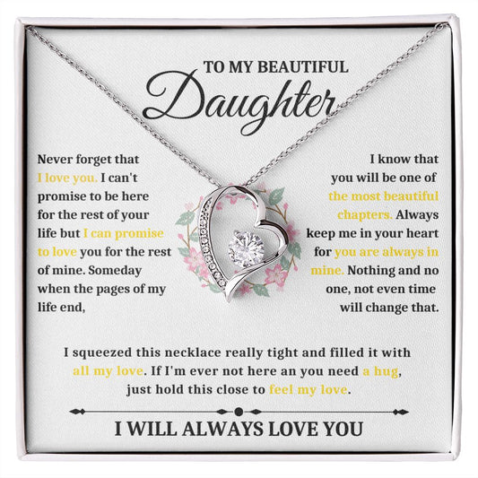 To My Beautiful Daughter - Forever Love Necklace