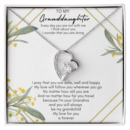 To My Granddaughter - Forever Love Necklace