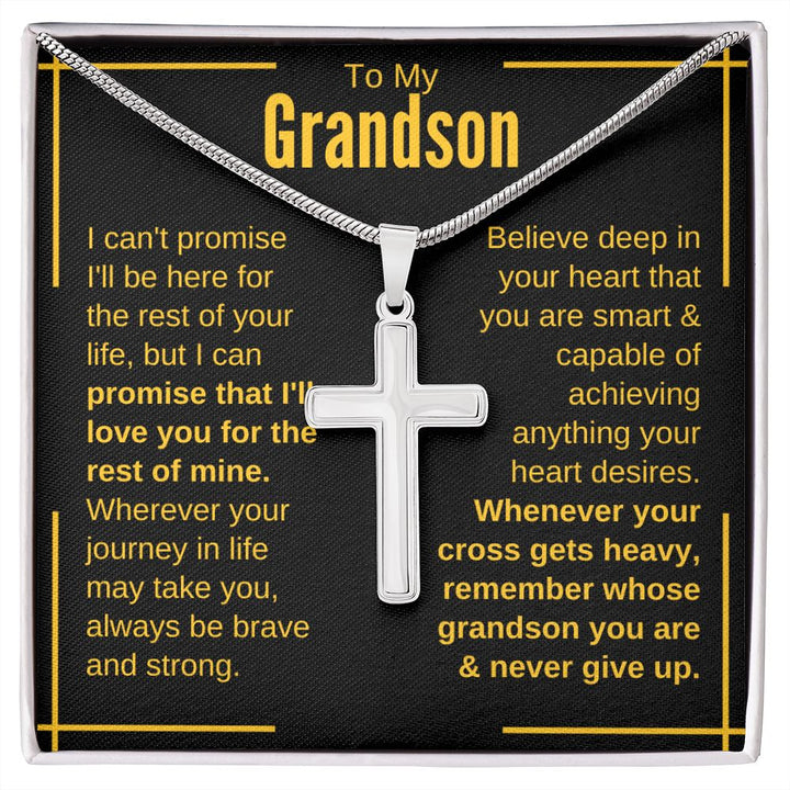 To My Grandson - Cross Necklace